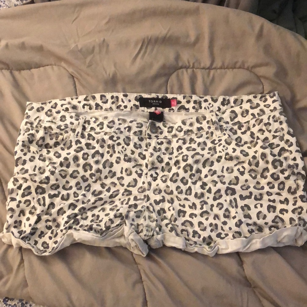 Leopard print shorts